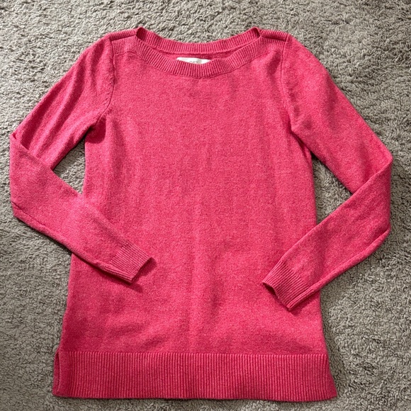LOFT Sweaters - LOFT Vibrant Pink Crew Neck Sweater